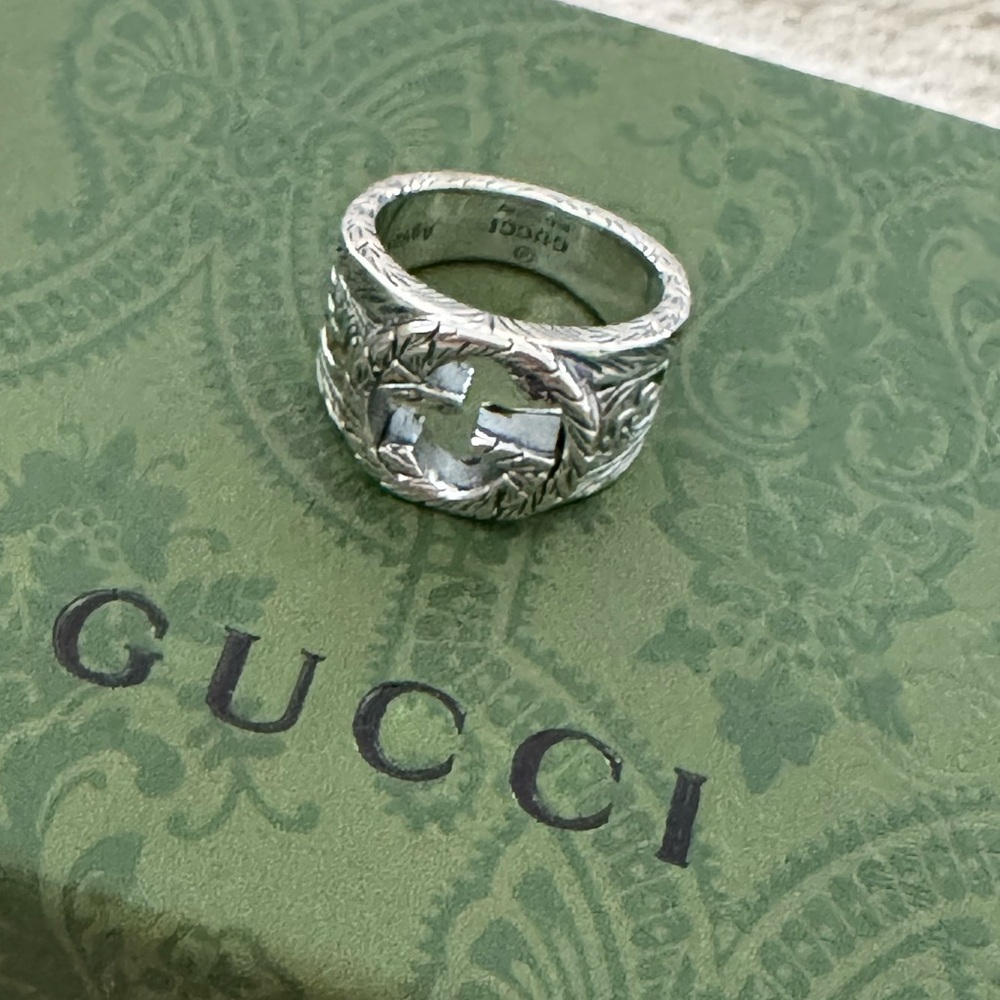 SALE !!!NWT Gucci Interlocking “G” Unisex‎ Ring - Picture 3 of 10